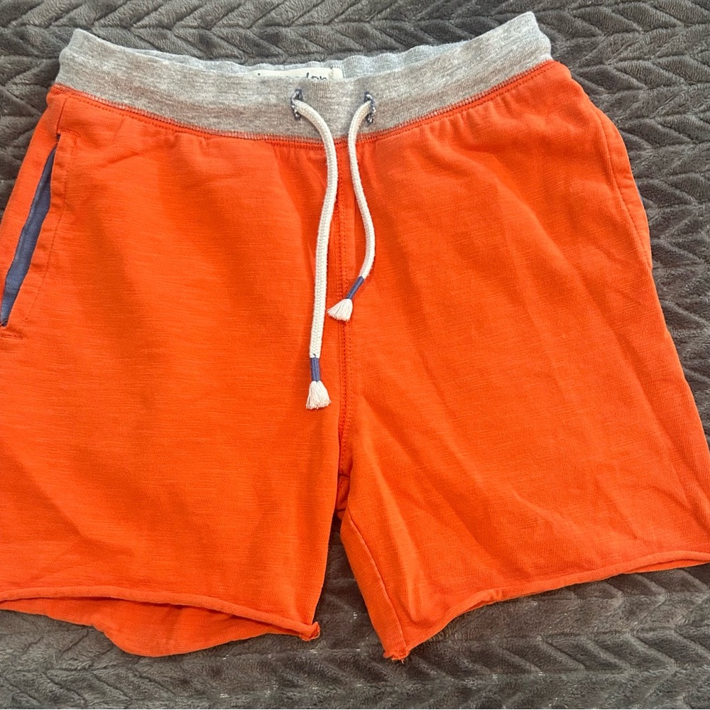 Mini Boden Orange and Gray Athletic Shorts